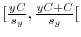 $ [\frac{yC}{s_{y}},\frac{yC+C}{s_{y}}[$